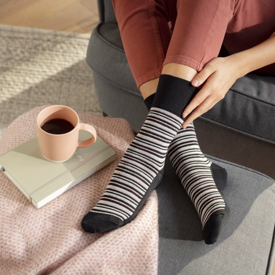 6 Pairs Ladies Cotton Socks | Patterned Soft Non-Binding Everyday Socks - Image 5