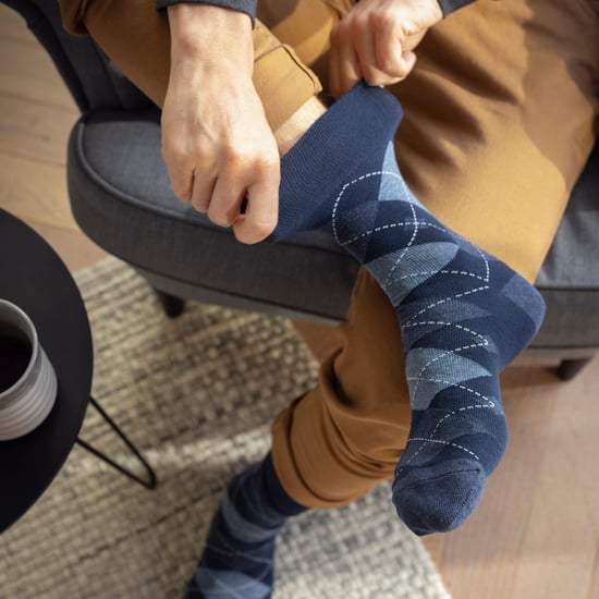 6 Pairs Mens Cotton Socks | Patterned Soft Non-Binding Everyday Socks - Image 4