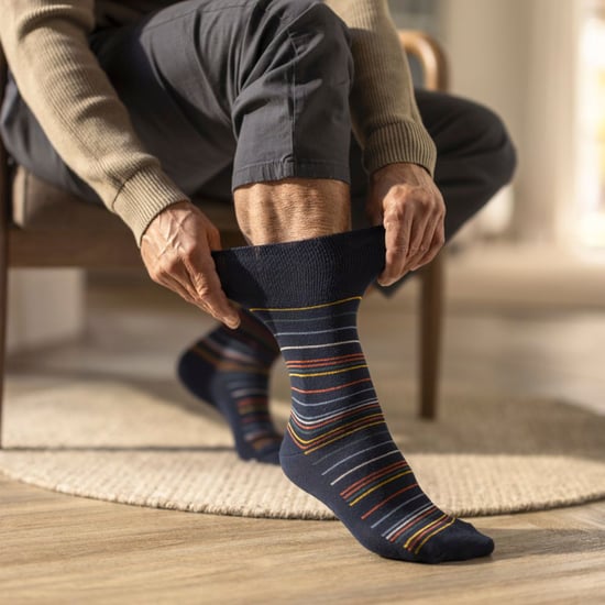 12 Pairs Mens Cotton Socks | Patterned Soft Non-Binding Everyday Socks - Image 4