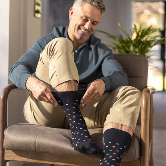 12 Pairs Mens Cotton Socks | Patterned Soft Non-Binding Everyday Socks - Image 5