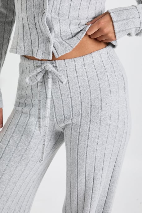 Brushed Rib Wide Leg Trouser - Image 4