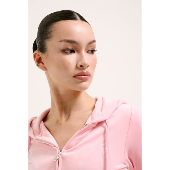 Juicy Couture Robertson Classic Jacket Polyester Women's Pink Hooded Sweatshirt - Image 6