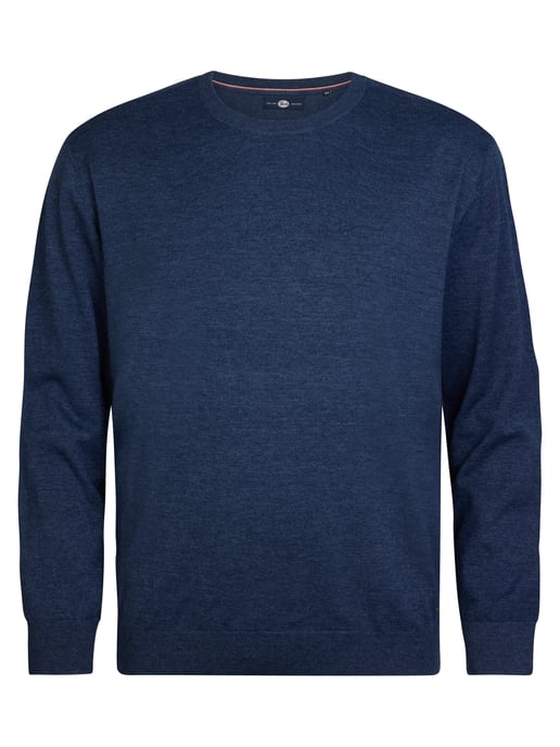 Petrol Industries - Heren Plus Size Trui met Ronde Hals Rhinelander - Blauw - Image 1