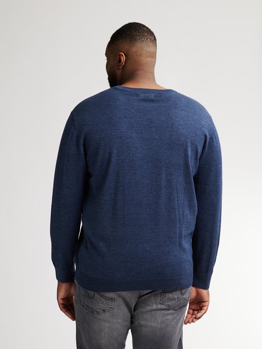 Petrol Industries - Heren Plus Size Trui met Ronde Hals Rhinelander - Blauw - Image 4