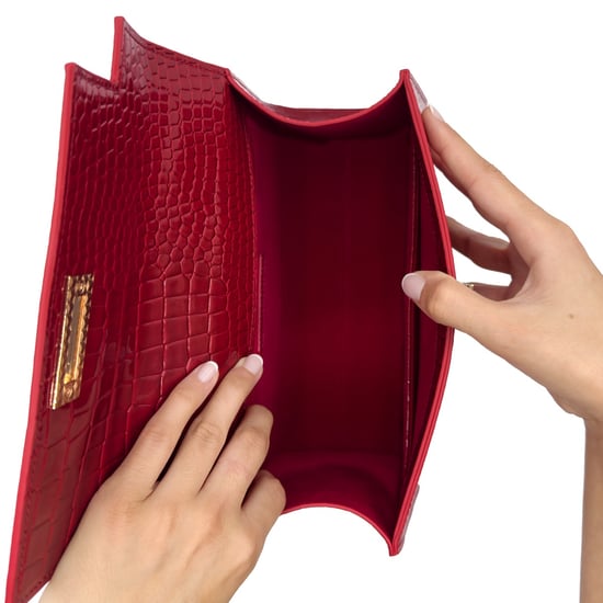 Cannes tas croco-effect rood - Image 3
