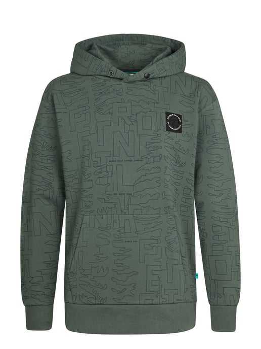 Petrol Industries - Jongens All-over Print Hoodie Blue Ridge - Groen - Image 1