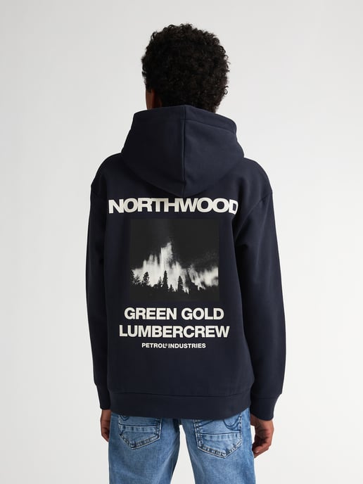 Petrol Industries - Jongens Backprint Hoodie Rainier - Blauw - Image 4