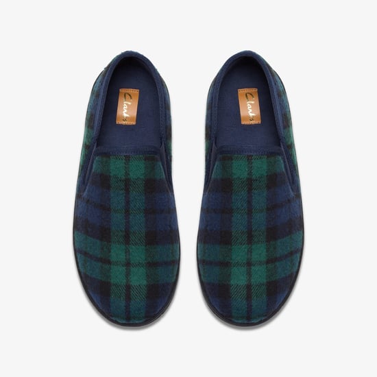Haworth Ease Navy Check Slippers - Image 6