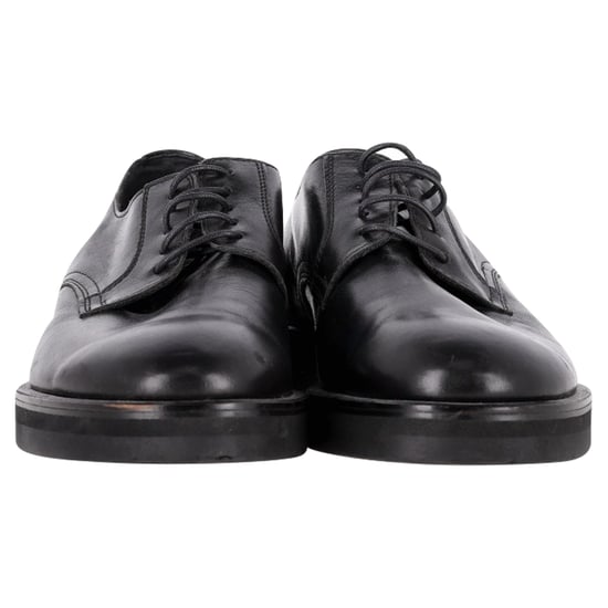 Yohji Yamamoto Lace Up Loafers in Black Leather - Image 2