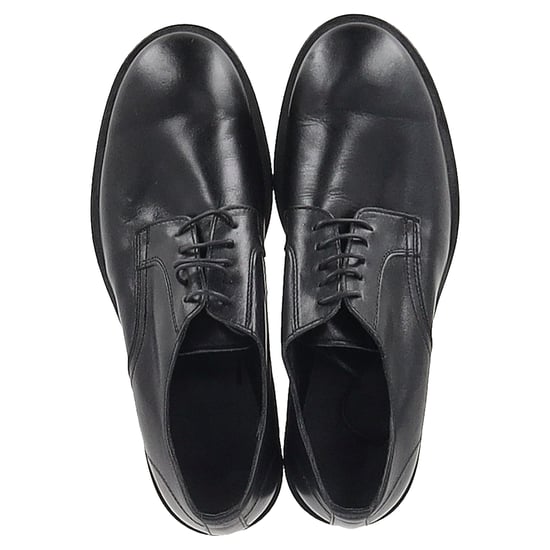 Yohji Yamamoto Lace Up Loafers in Black Leather - Image 3