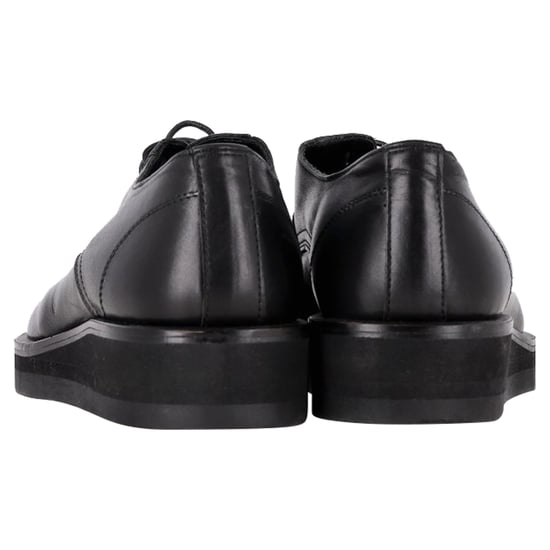 Yohji Yamamoto Lace Up Loafers in Black Leather - Image 5