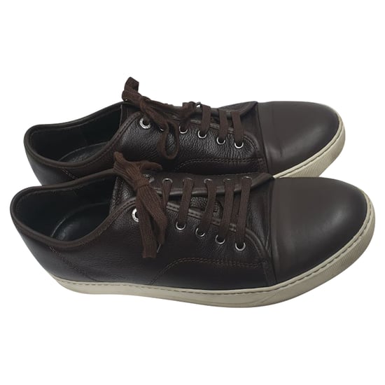 Lanvin Låga Sneakers i Brunt Läder - Image 3