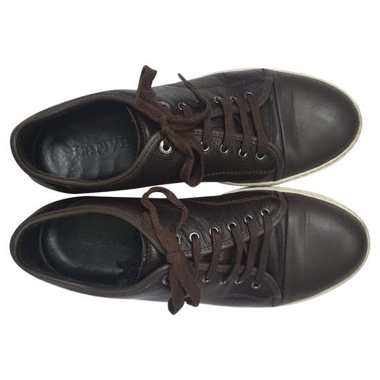 Lanvin Låga Sneakers i Brunt Läder - Image 5