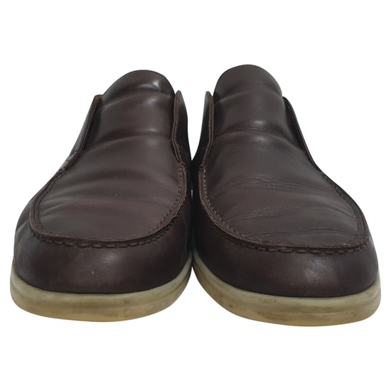 Loro Piana Open Walk Enkelboots in Bruin Leer - Image 2