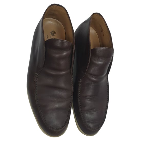 Loro Piana Open Walk Enkelboots in Bruin Leer - Image 5