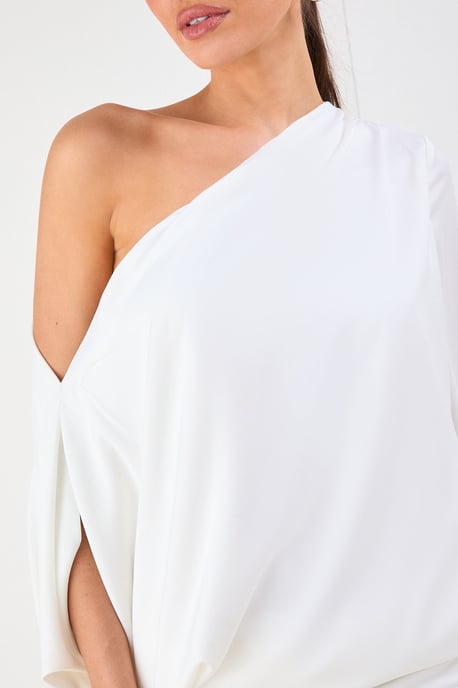 One Shoulder Satin Mini Dress - Image 4