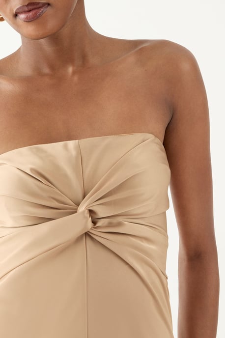 Knot Detail Detachable Strap Bridesmaid Dress - Image 5