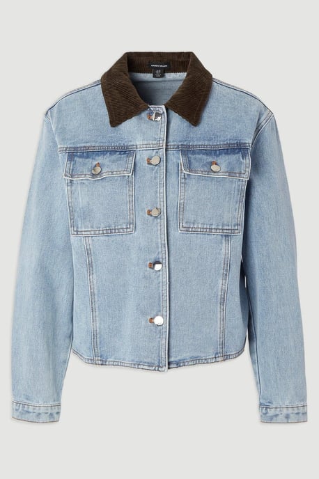 Denim and Cord Mix Jacket - Image 4