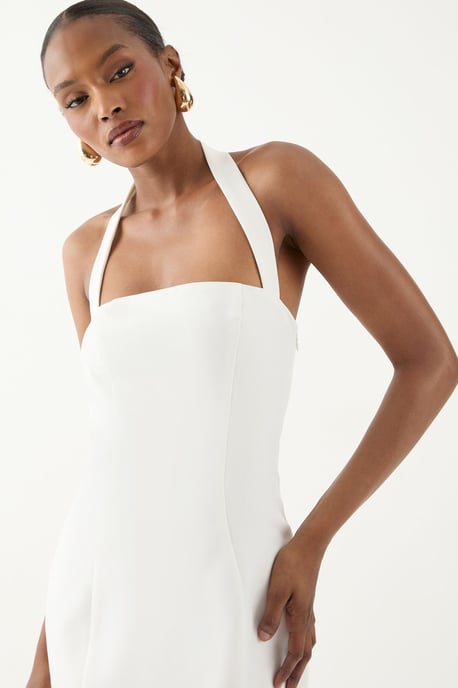 Halterneck Lace Skirt Maxi Dress - Image 3
