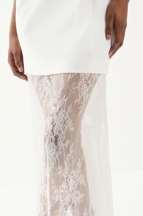 Halterneck Lace Skirt Maxi Dress - Image 5