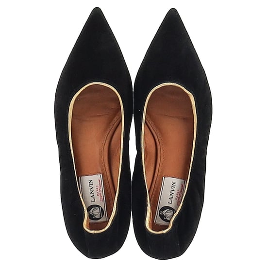 Lanvin Spetsiga Tofflor i Svart Mocka - Image 3