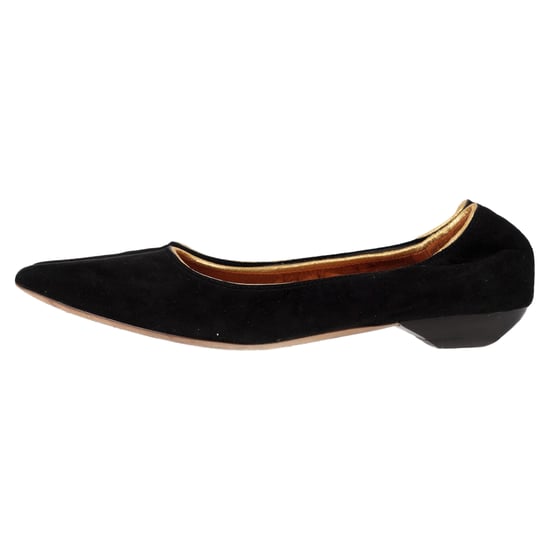 Lanvin Spetsiga Tofflor i Svart Mocka - Image 4