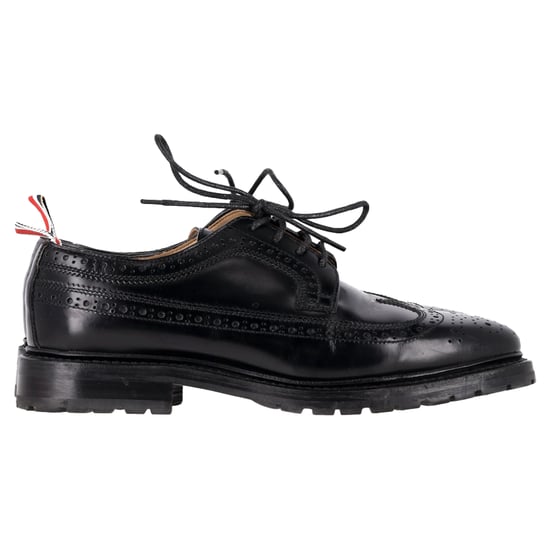 Thom Browne Classic Longwing Brogues in Zwart Leer - Image 1