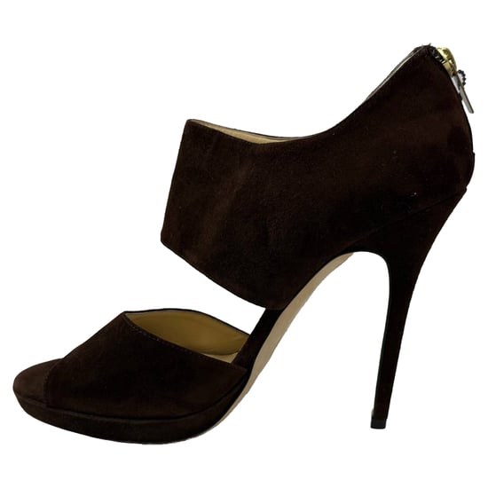 Jimmy Choo Lagoon Open Toe Sandals in Brown Suede - Image 5
