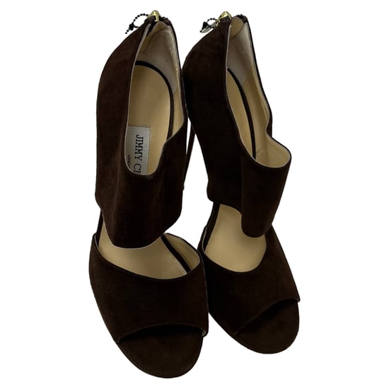 Jimmy Choo Lagoon Open Toe Sandals in Brown Suede - Image 6