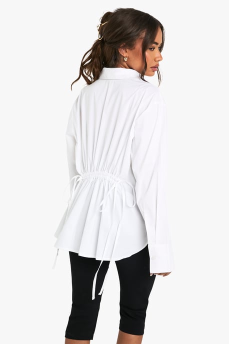 Cotton Oversized Pocket Detail Shirt - Image 2