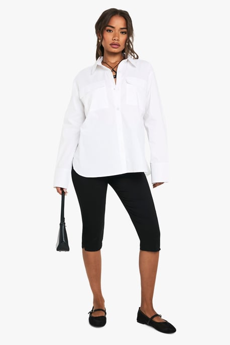 Cotton Oversized Pocket Detail Shirt - Image 3