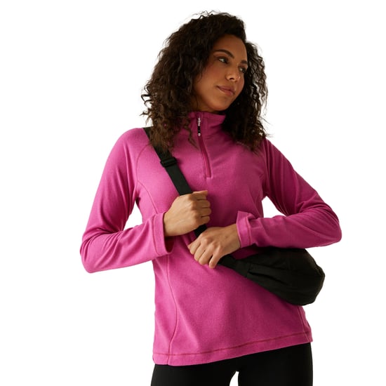 Regatta Great Outdoors Womens/Ladies Montes Half Zip Fleece Top (Hallon rosé) - Image 4