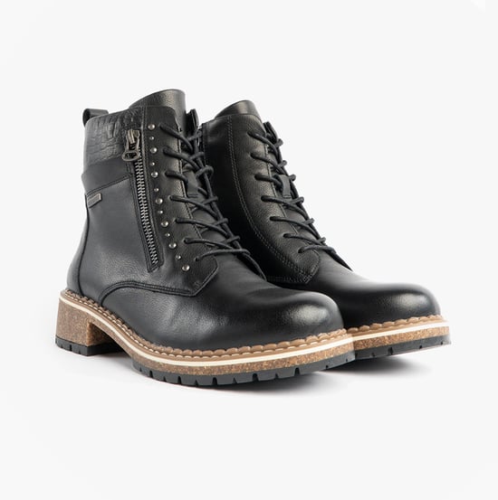 Josef Seibel Waylynn 10 Womens Lace Up Ankle Boots Black - Image 2