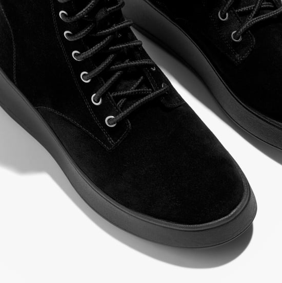 Fitflop F-mode Suede Lace-up Flatform Ladies Ankle Boots All Black - Image 6