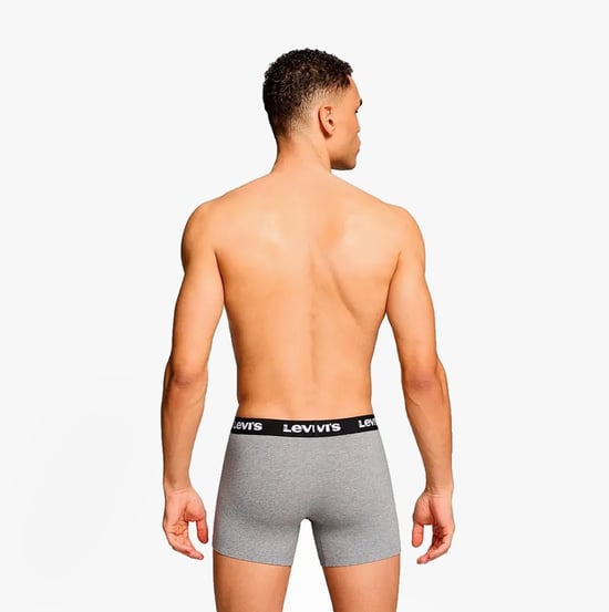 Levi's Repeat Logo Mens 2-pack Trunks Middle Grey Melange - Image 3