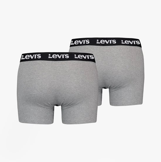 Levi's Repeat Logo Mens 2-pack Trunks Middle Grey Melange - Image 4