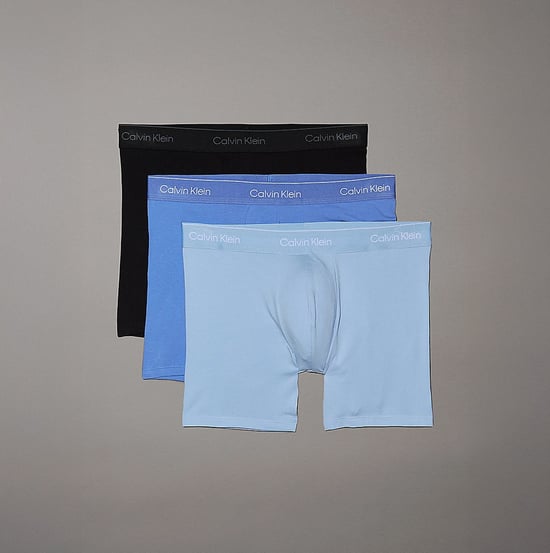 Calvin Klein Icon Cotton Stretch 3 Pack Mens Boxer Briefs Black/glacier/blue - Image 1