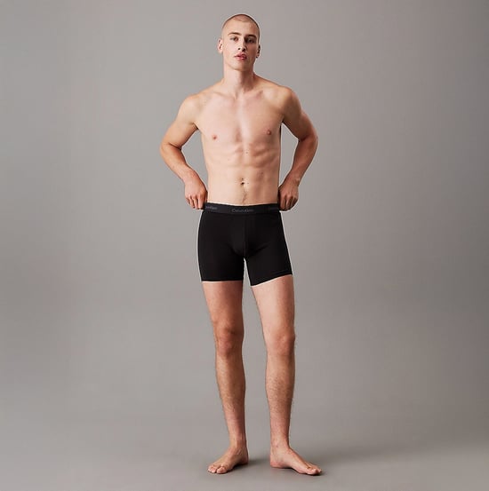 Calvin Klein Icon Cotton Stretch 3 Pack Mens Boxer Briefs Black/glacier/blue - Image 2