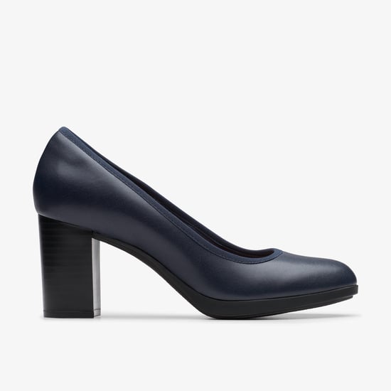 Bayla Carly Navy Leather Shoes - Image 1
