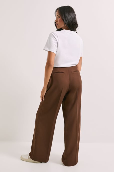 Military Button Detail Wide Leg Trouser - Image 3