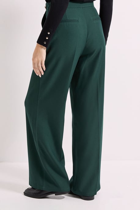 Military Button Detail Wide Leg Trouser - Image 4
