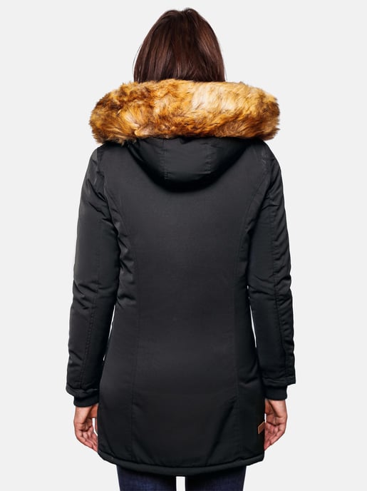 Marikoo dames winterparka Karmaa met afneembare imitatiebontkraag - Image 4
