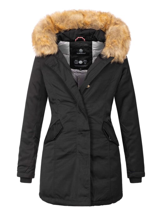 Marikoo dames winterparka Karmaa met afneembare imitatiebontkraag - Image 5