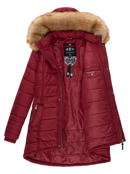 Navahoo Women’s Winter Jacket Papaya – Slim Fit, Warm & With Detachable Faux Fur Collar - Image 6