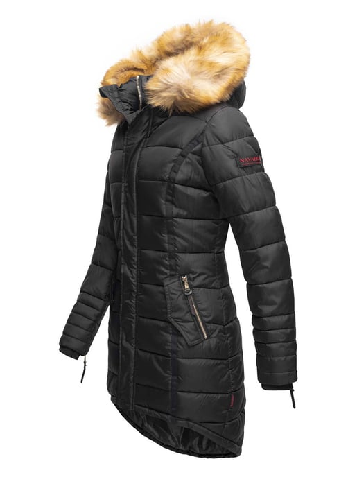 Navahoo Dames Winterjas Papaya – Getailleerd, Warm & Met Afneembare Bontkraag - Image 2