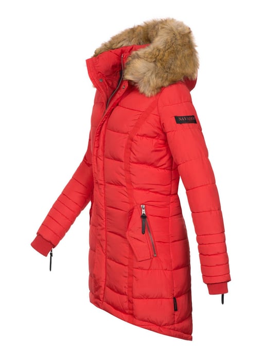 Navahoo Women’s Winter Jacket Papaya – Slim Fit, Warm & With Detachable Faux Fur Collar - Image 2