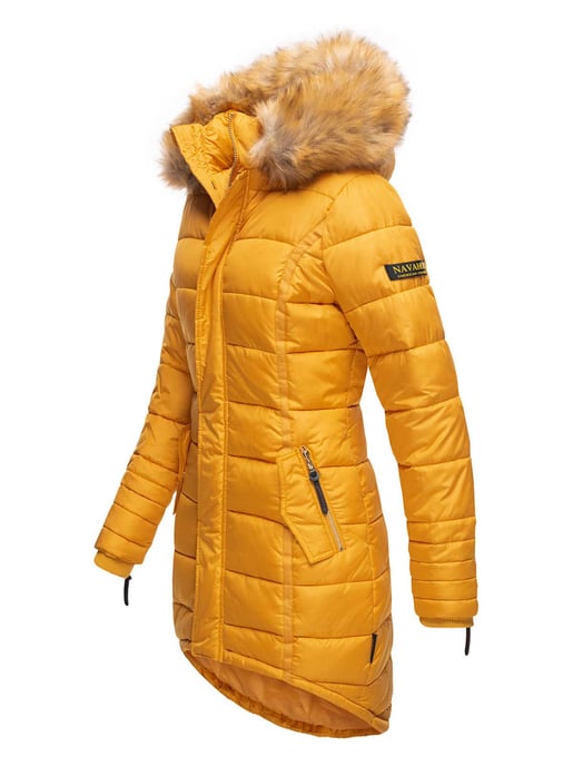 Navahoo Dames Winterjas Papaya – Getailleerd, Warm & Met Afneembare Bontkraag - Image 2