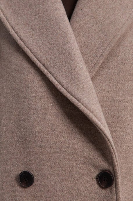 Wool Oversized Double Breasted Tailored Midi Coat - Image 3