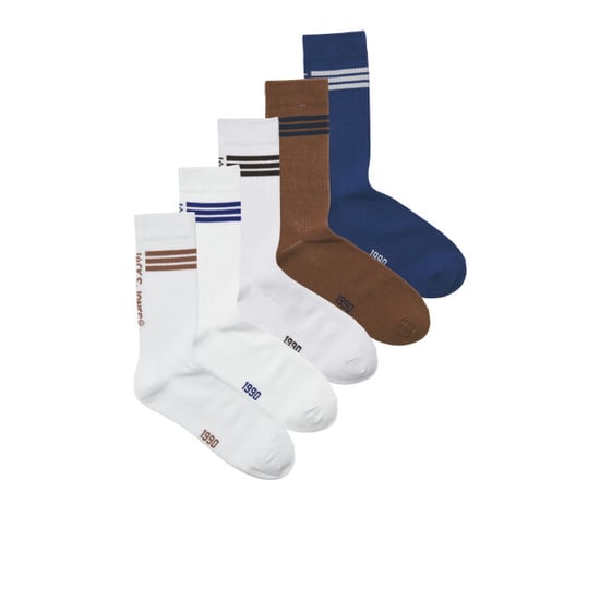 Jack & Jones Heren sportsokken jacjace tennissokken gestreept 5-pack multicolor - Image 1