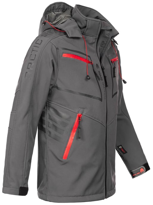 Arctic Seven Men's Softshell Jacket Dark Grey - Image 3